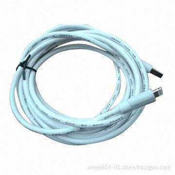 USB Charger Cable for iPhone 5, High-quality, 1, 2, 3, 4 and 5m Length